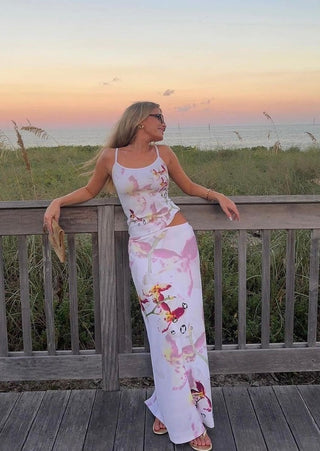 Purity Blossom Maxi Skirt